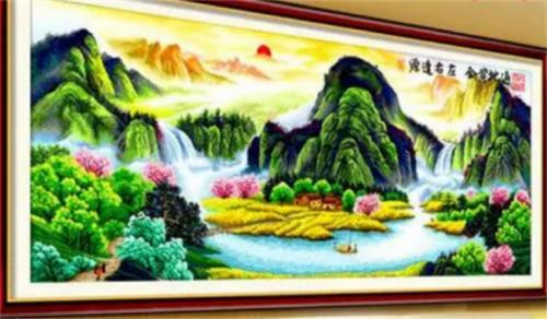 客厅悬挂丝带绣有哪些好的风水(丝带绣风水画的作用)